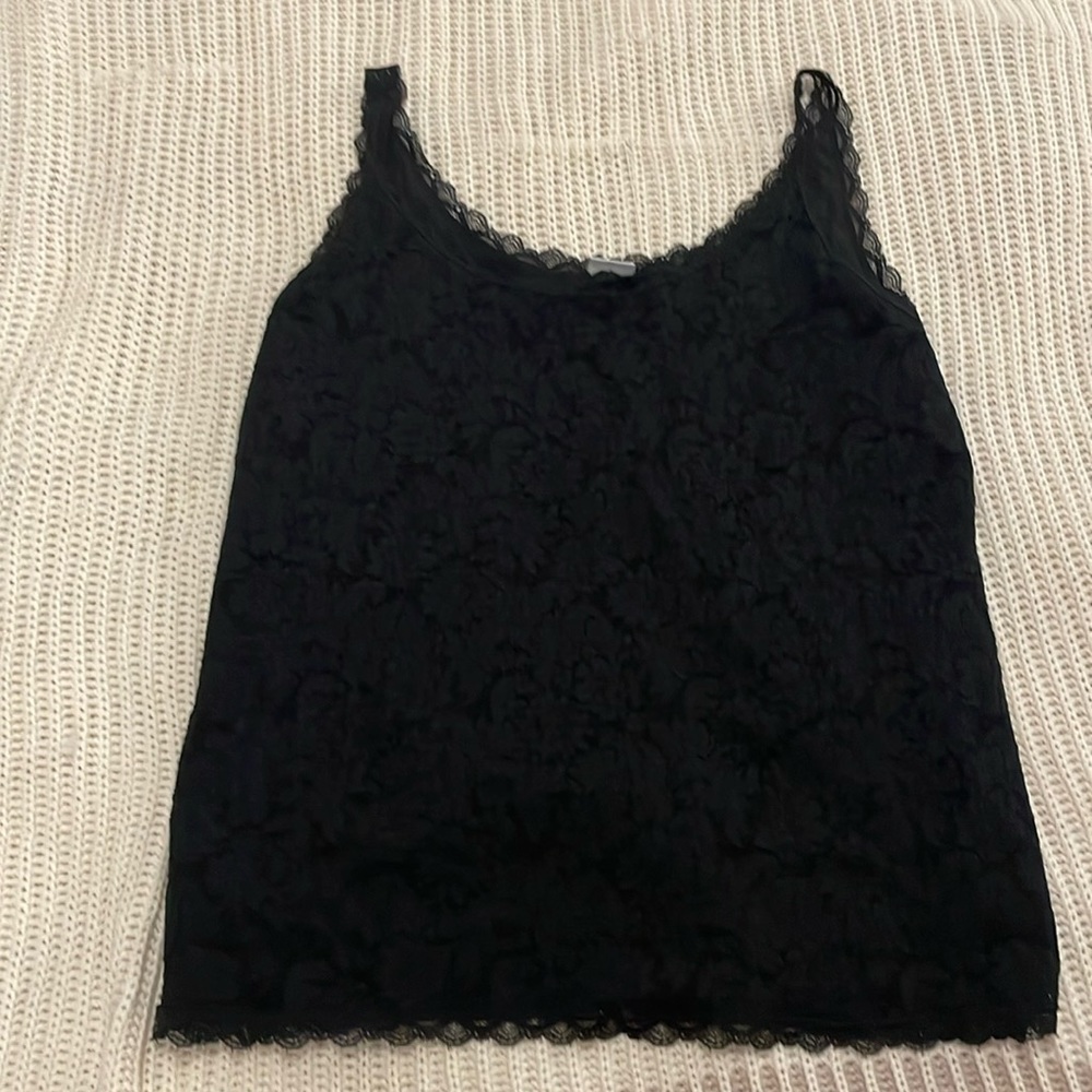 Soma black lace tank top. Worn once. Size xxl